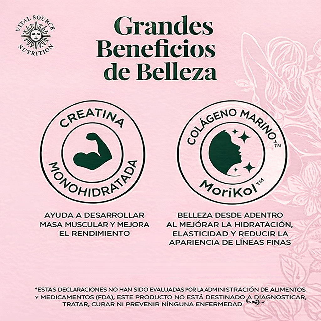 Stick de Creatina y Colágeno-5g de Monohidrato de Creatina Creapure + 1g de Colágeno MoriKol - Apoya la Fuerza, la Recuperación y la Salud de la Piel (30 sobres)