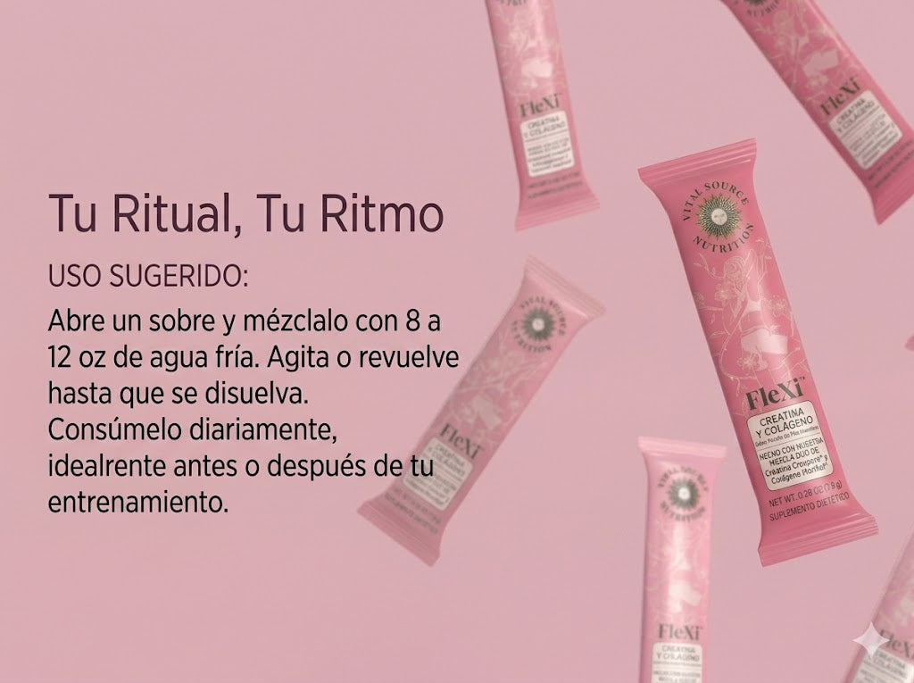 Stick de Creatina y Colágeno-5g de Monohidrato de Creatina Creapure + 1g de Colágeno MoriKol - Apoya la Fuerza, la Recuperación y la Salud de la Piel (30 sobres)
